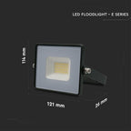 20W Naświetlacz LED SMD / Barwa:6500K / Obudowa: Czarna