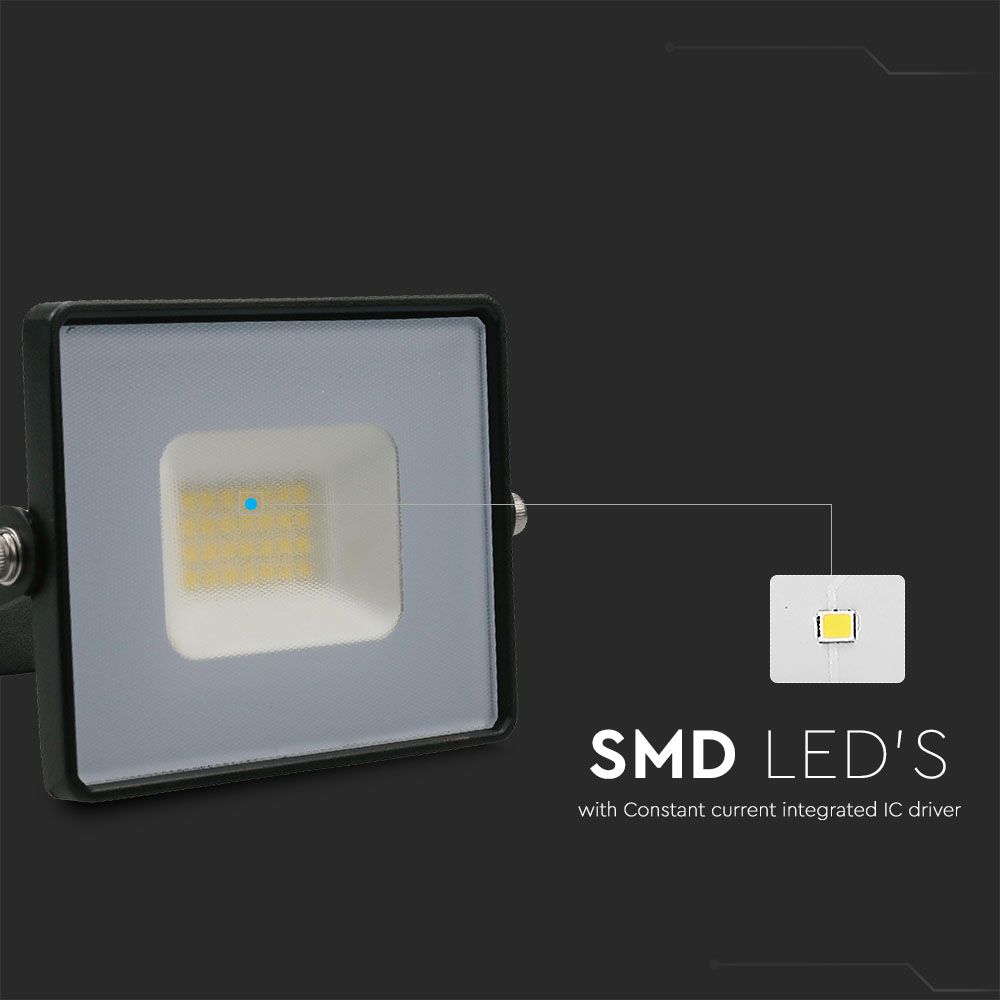 20W Naświetlacz LED SMD / Barwa:4000K / Obudowa: Czarna