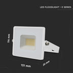 20W Naświetlacz LED SMD / Barwa:3000K / Obudowa: Biała