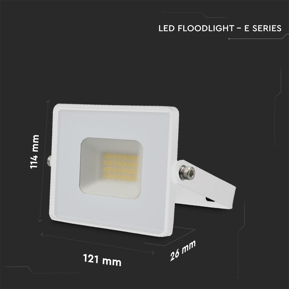20W Naświetlacz LED SMD / Barwa:4000K / Obudowa: Biała