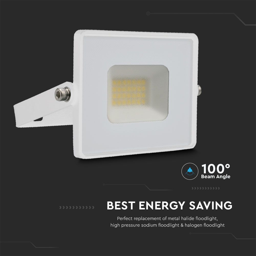 20W Naświetlacz LED SMD / Barwa:4000K / Obudowa: Biała