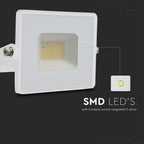 20W Naświetlacz LED SMD / Barwa:6500K / Obudowa: Biała
