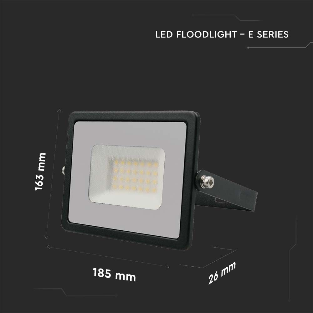 30W Naświetlacz LED SMD / Barwa:6500K / Obudowa: Czarna