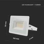 30W Naświetlacz LED SMD / Barwa:3000K / Obudowa: Biała