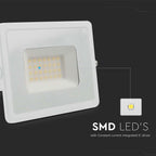 30W Naświetlacz LED SMD / Barwa:3000K / Obudowa: Biała