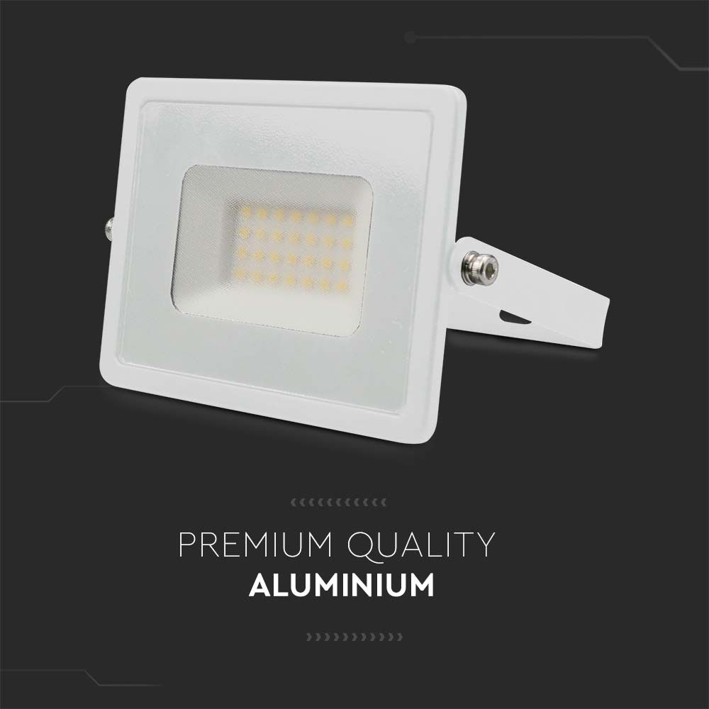 30W Naświetlacz LED SMD / Barwa:3000K / Obudowa: Biała