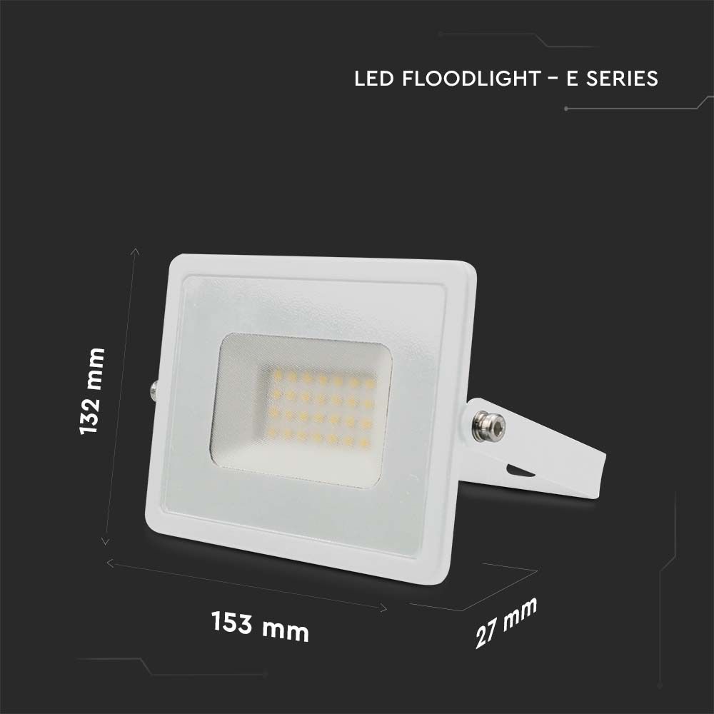 30W Naświetlacz LED SMD / Barwa:6500K / Obudowa: Biała