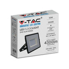 50W Naświetlacz LED SMD / Barwa:3000K / Obudowa: Czarna
