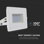 50W Naświetlacz LED SMD / Barwa:3000K / Obudowa: Biała