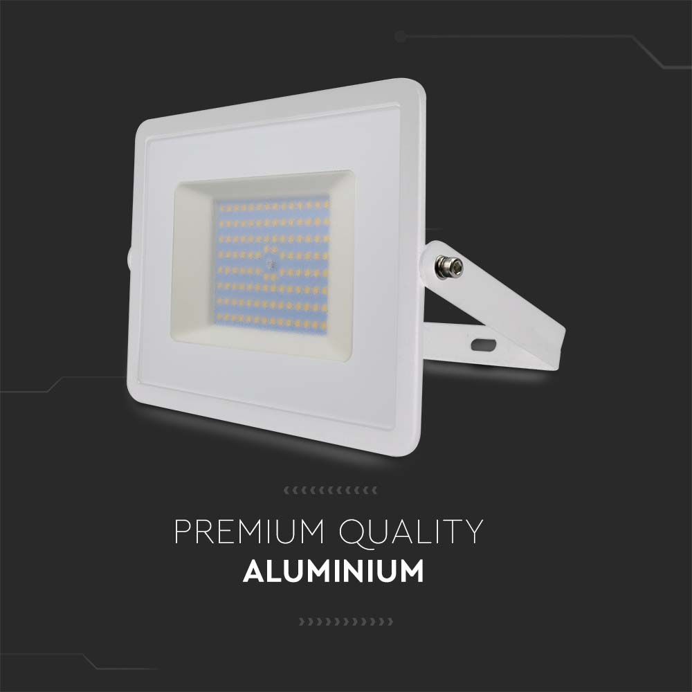 100W Naświetlacz LED SMD / Barwa:3000K / Obudowa: Biała