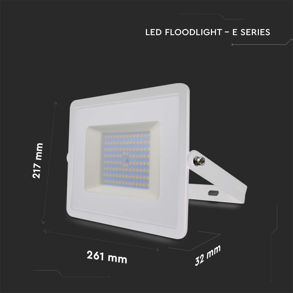100W Naświetlacz LED SMD / Barwa:4000K / Obudowa: Biała