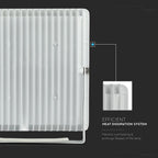 100W Naświetlacz LED SMD / Barwa:6500K / Obudowa: Biała