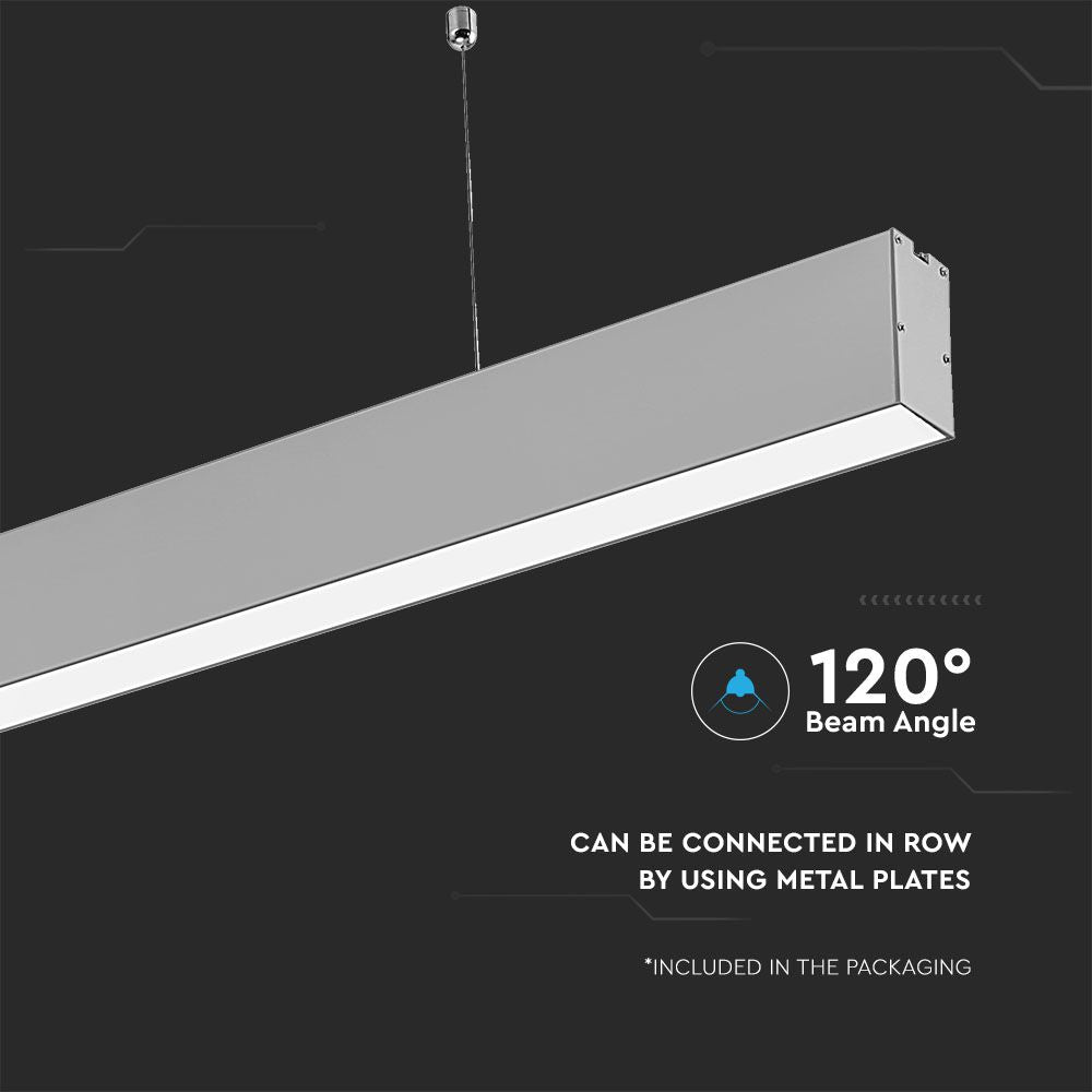 40W Lampa Liniowa LED / Chip SAMSUNG / Barwa:6400K / Obudowa: Srebrna