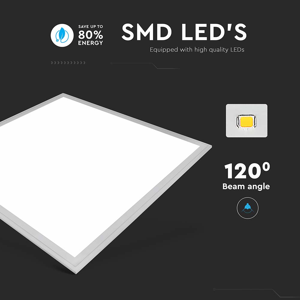 40W Panel LED 600x600mm / Barwa:6500K / Kwadratowa