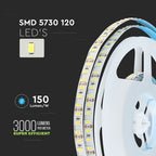 Taśma LED / Barwa:3000K / HIGH LUMEN / IP20 / Rolka:5m