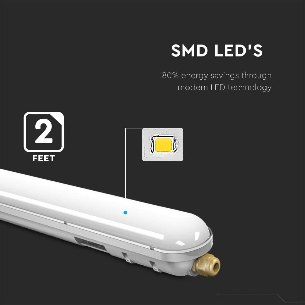18W Oprawa hermetyczna LED Seria-F / 60cm / Barwa:4000K / IP65