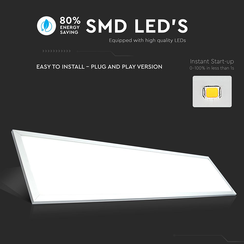 29W Panel LED 1200x300mm / Barwa:3000K / HIGH LUMEN / Opakowanie: 6szt.