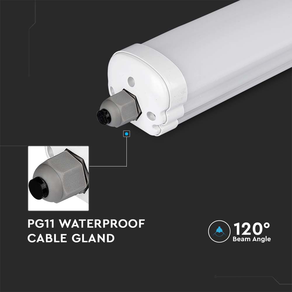 48W Oprawa hermetyczna LED Seria-G / 150cm / Barwa:4000K / IP65 / Skuteczność: 120lm/W