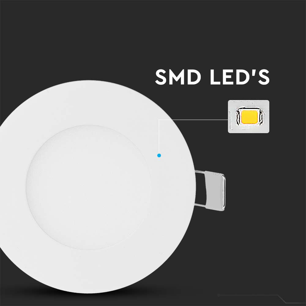 3W Panel LED / Barwa:2700K / Okrągła