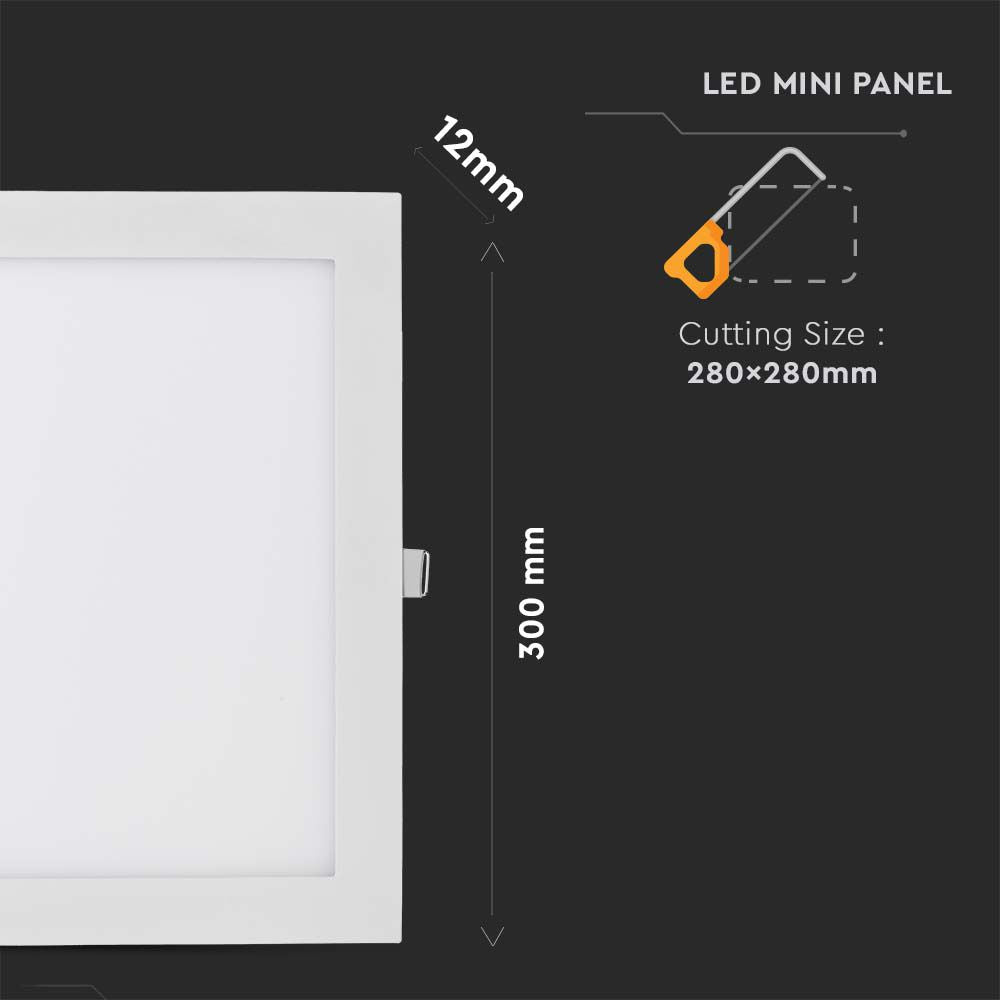 36W Panel LED / Barwa:4000K / Kwadratowa