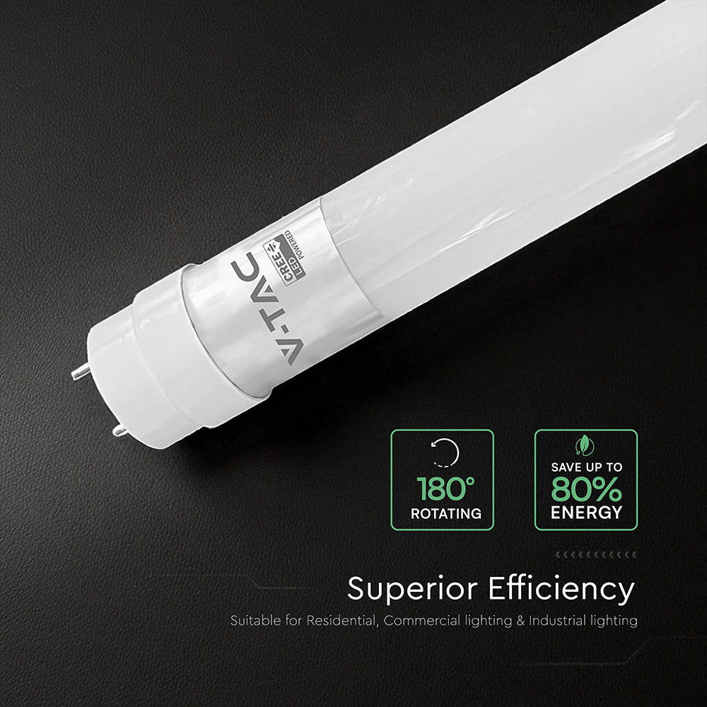 9W T8 Tuba LED plastikowa regulowana 60cm / Chip CREE / Barwa:3000K / 6 Lat gwarancji