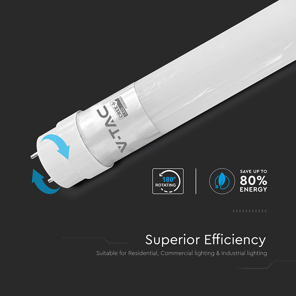 9W T8 Tuba LED plastikowa regulowana 60cm / Chip CREE / Barwa:4000K / 6 Lat gwarancji