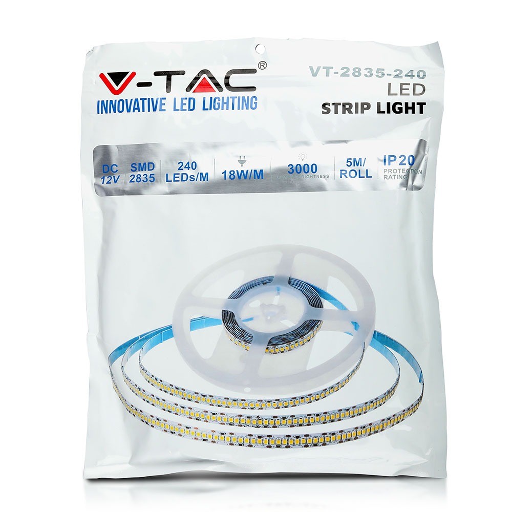 240 Taśma LED / Barwa:6000K / HIGH LUMEN / IP20 / Rolka:5m