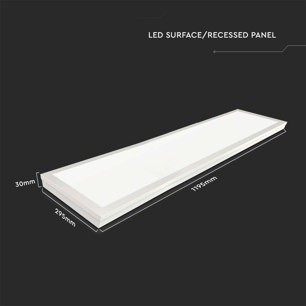 40W Panel LED 1200x300mm / 2w1 / Barwa: 4000K / Opakowanie: 6szt.