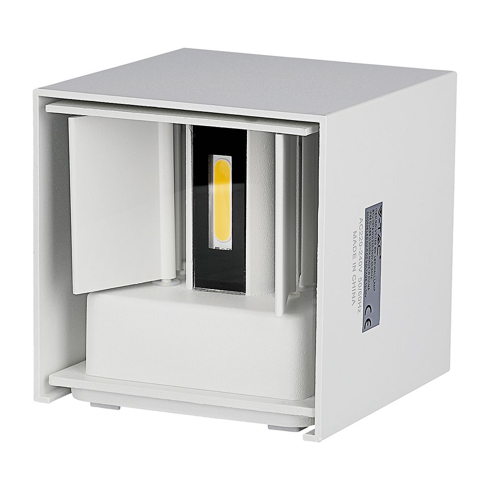 5W Kinkiet kwadrat LED / CHIP BRIDGELUX / Barwa:3000K / Biały