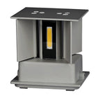 5W Kinkiet kwadrat LED / CHIP BRIDGELUX / Barwa:3000K / Szary