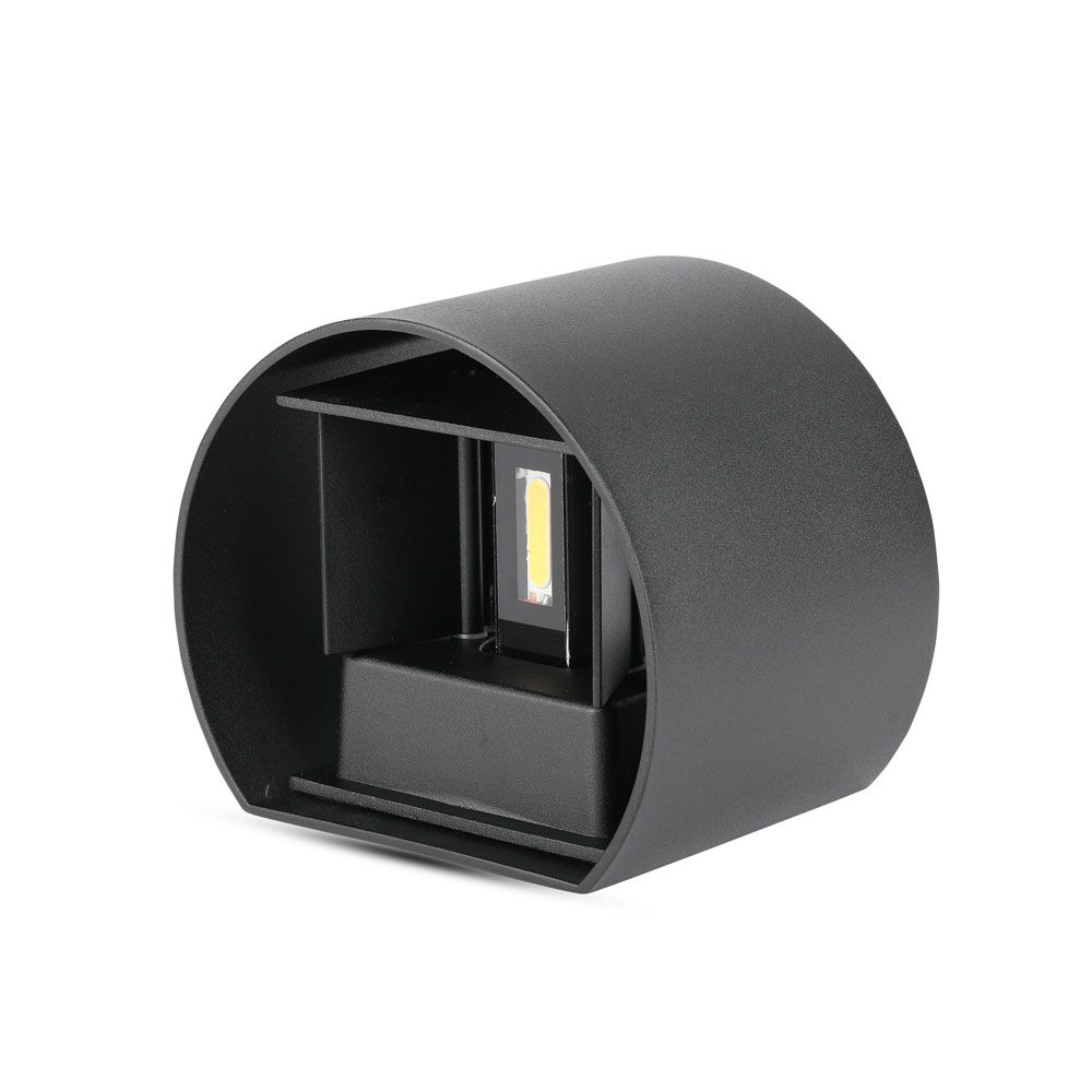 5W Kinkiet walec LED / CHIP BRIDGELUX / Barwa:3000K / Czarny