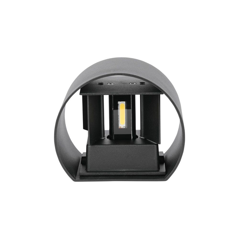 5W Kinkiet walec LED / CHIP BRIDGELUX / Barwa:3000K / Czarny