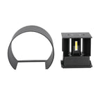 5W Kinkiet walec LED / CHIP BRIDGELUX / Barwa:3000K / Czarny