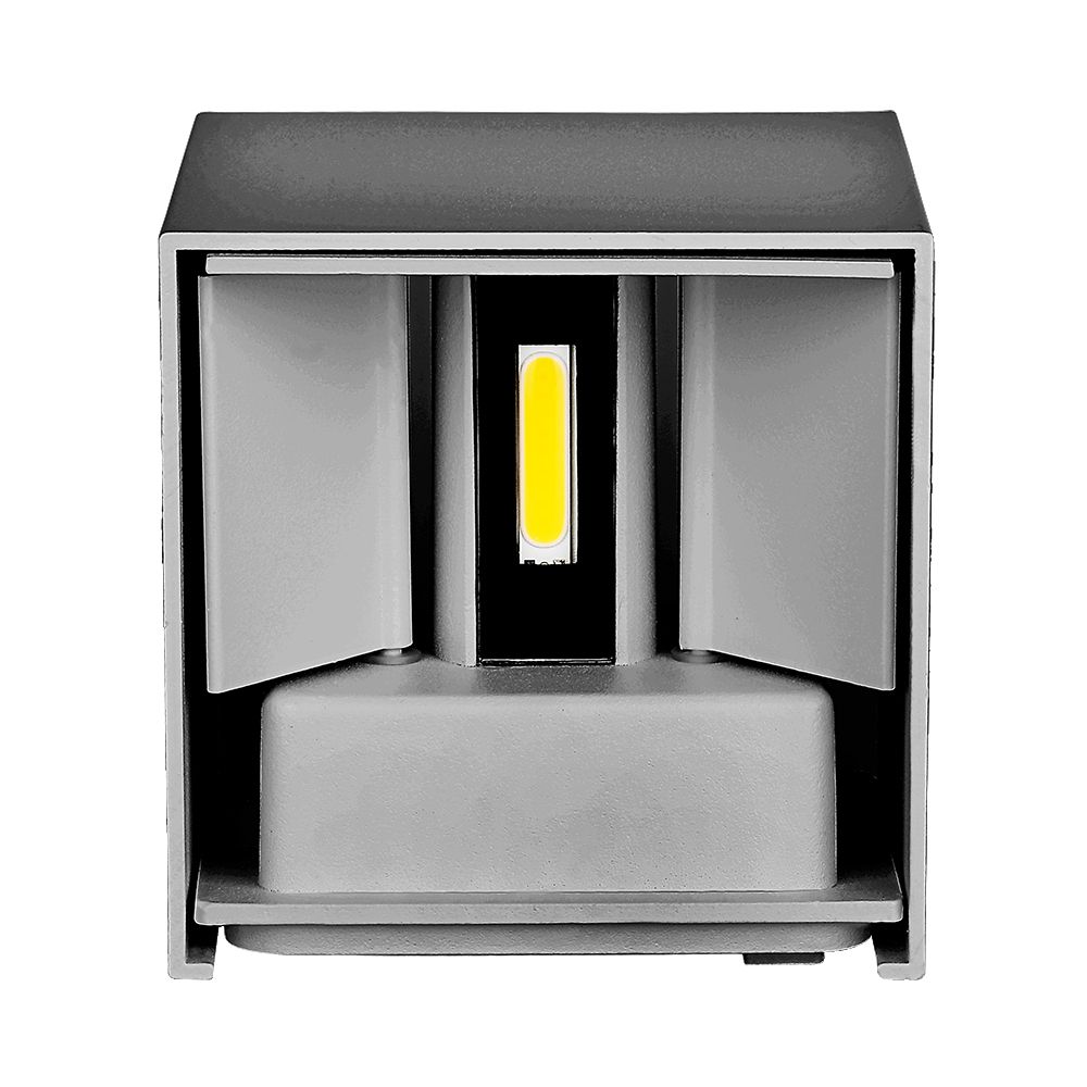 5W Kinkiet kwadrat LED / CHIP BRIDGELUX / Barwa:4000K / Szary