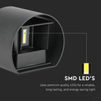 5W Kinkiet walec LED / CHIP BRIDGELUX / Barwa:4000K / Czarny