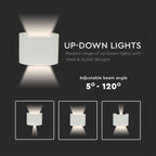 5W Kinkiet walec LED / CHIP BRIDGELUX / Barwa:4000K / Biały