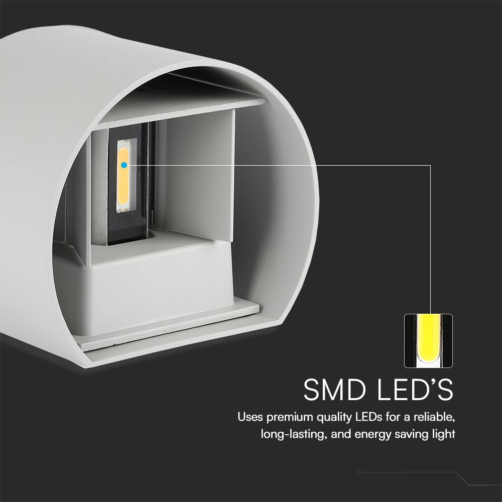 5W Kinkiet walec LED / CHIP BRIDGELUX / Barwa:4000K / Szary
