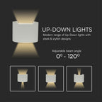 5W Kinkiet walec LED / CHIP BRIDGELUX / Barwa:4000K / Szary