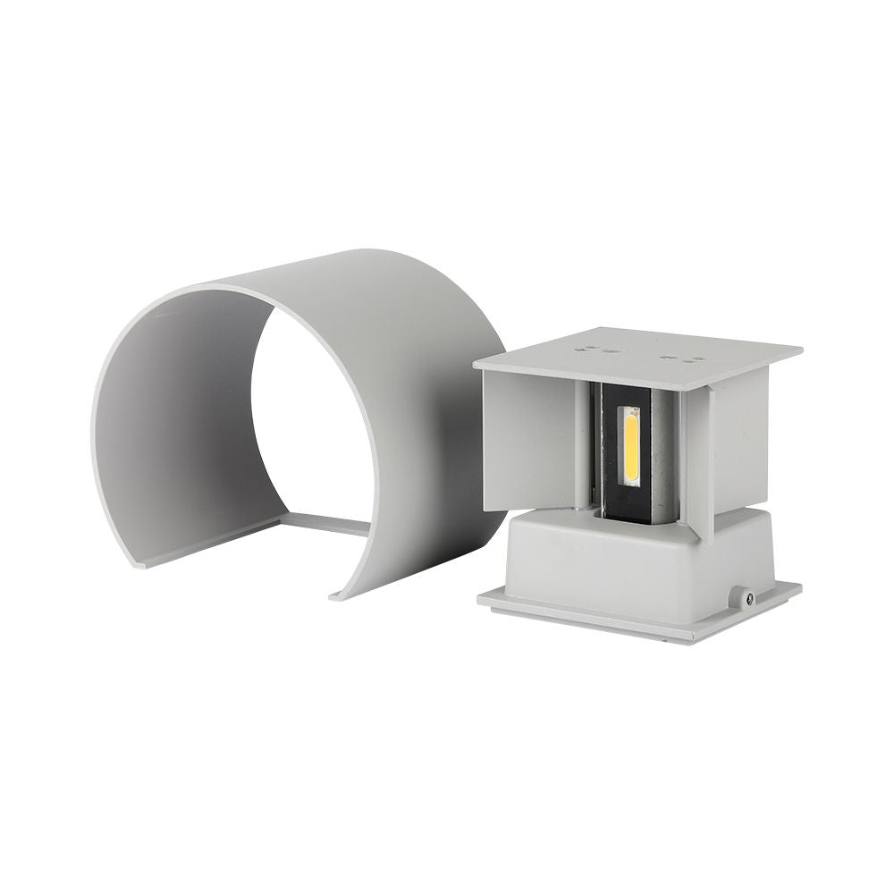 5W Kinkiet walec LED / CHIP BRIDGELUX / Barwa:4000K / Szary