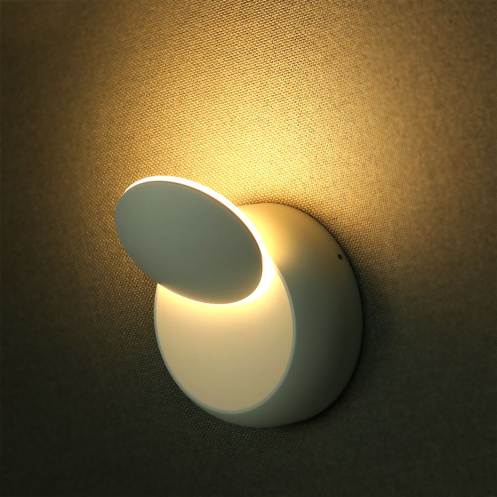 5W Kinkiet okrągły LED / CHIP BRIDGELUX / Barwa:4000K / Biały