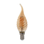 4W C35 Żarówka LED Filament / Klosz: Bursztynowy kręcony płomyk / Barwa:2200K / Trzonek:E14
