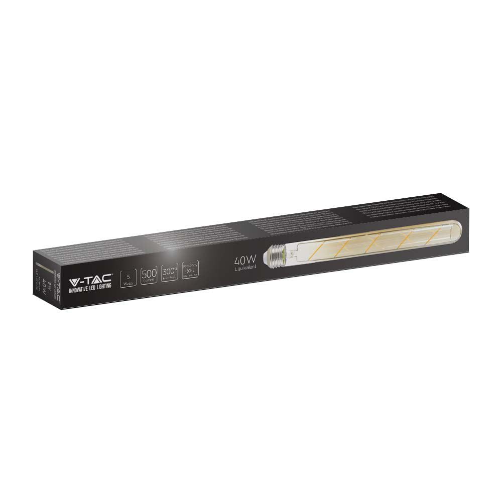 5W T30 Żarówka LED Filament / Klosz Bursztynowy / Barwa:2200K / Trzonek:E27