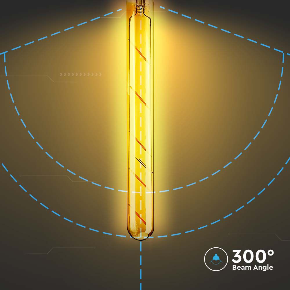 5W T30 Żarówka LED Filament / Klosz Bursztynowy / Barwa:2200K / Trzonek:E27