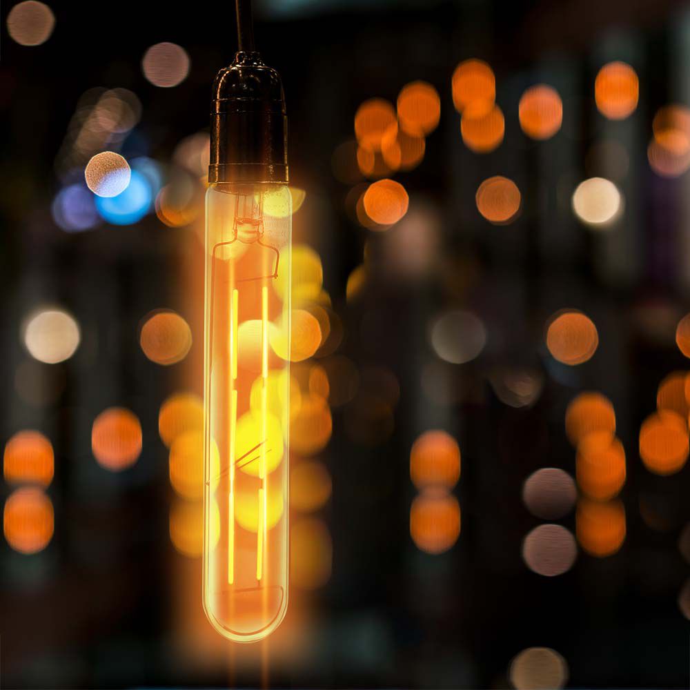 6W T30 Żarówka LED Filament / Klosz Bursztynowy / Barwa:2200K / Trzonek:E27
