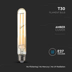 6W T30 Żarówka LED Filament / Klosz Bursztynowy / Barwa:2200K / Trzonek:E27