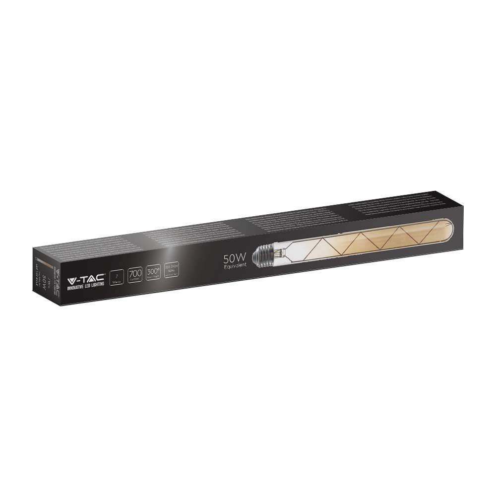 7W T30 Żarówka LED Filament / Klosz Bursztynowy / Barwa:2200K / Trzonek:E27