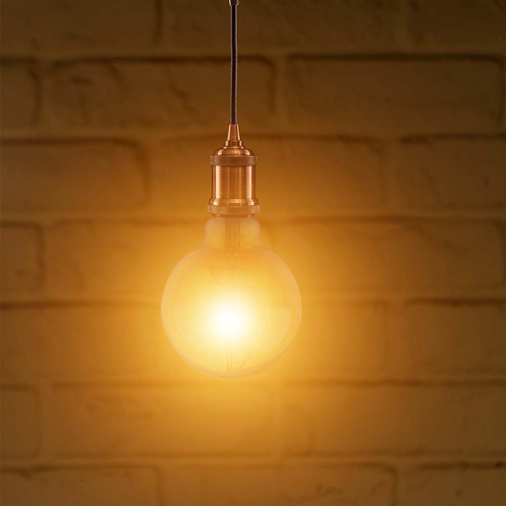 4W G95 Żarówka LED Filament / Klosz Bursztynowy / Barwa:2200K / Trzonek:E27