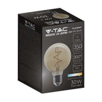 4W G95 Żarówka LED Filament / Klosz Bursztynowy / Barwa:2200K / Trzonek:E27