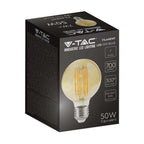 7W G95 Żarówka LED Filament / Klosz Bursztynowy / Barwa:2200K / Trzonek:E27
