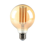 7W G95 Żarówka LED Filament / Klosz Bursztynowy / Barwa:2200K / Trzonek:E27